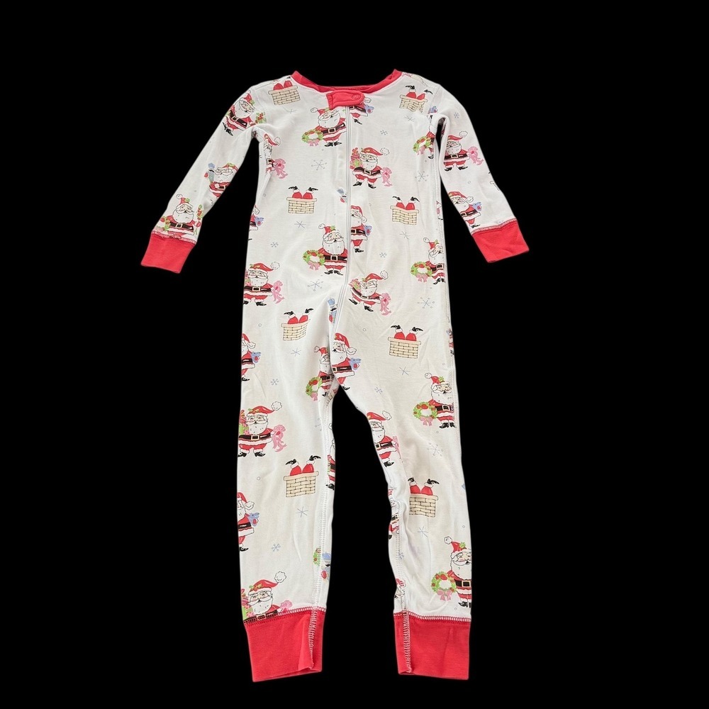 The Beaufort Bonnet Company Kids‎ 3T Santa Christmas Pajamas PJs One Piece